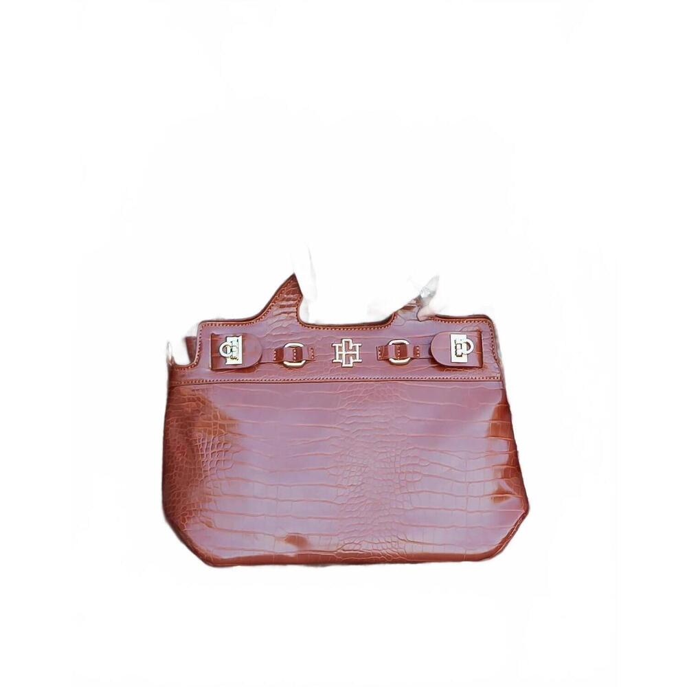 NEW CAROLINE HILL women's savannah handbag in saddle - Picture 2 of 3